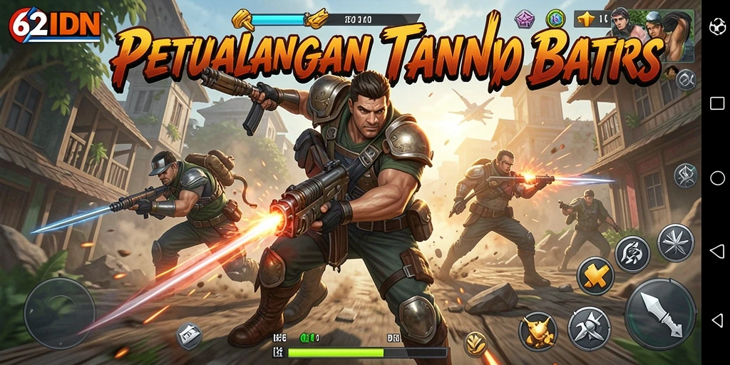 Tampilan aksi mendebarkan dalam gameplay 62IDN.
