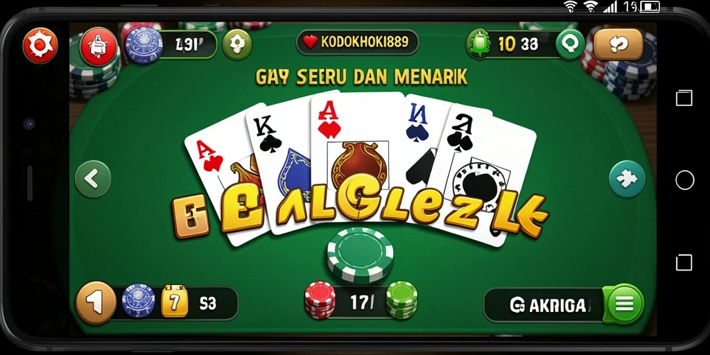 Tampilan gameplay seru dalam KODOKHOKI889 dengan pemain bersaing di Gaple.