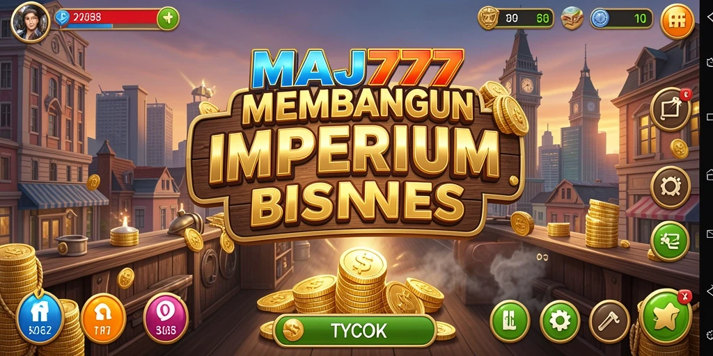 Screenshot gameplay MAJ777 menampilkan pembangunan bisnis yang menyenangkan.