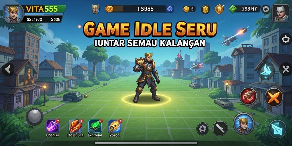 Screenshot gameplay VITA555 yang menampilkan aksi Idle seru.